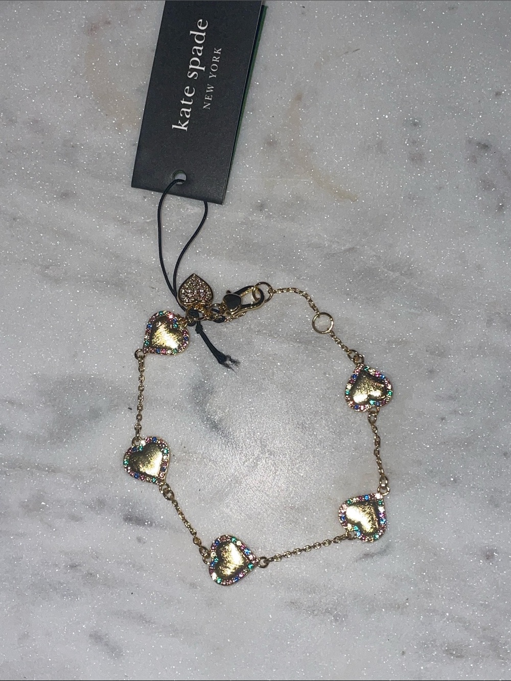 NWT Kate Spade Heart Line Bracelet